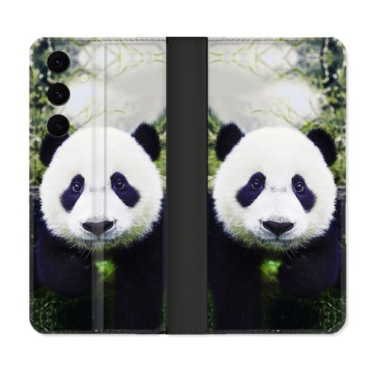 Housse Cuir Portefeuille Pour Samsung Galaxy S25 FE Animal Panda Color