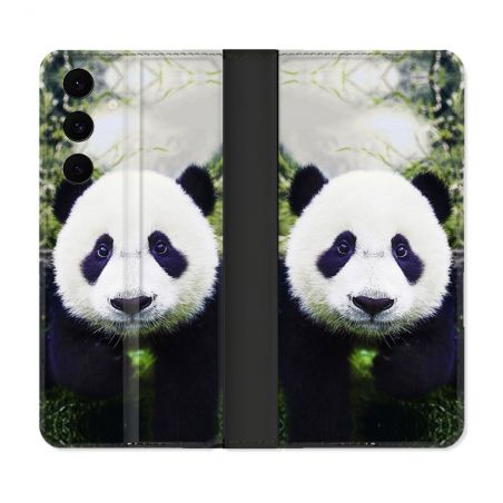 Housse Cuir Portefeuille Pour Samsung Galaxy S25 FE Animal Panda Color