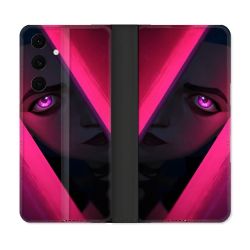 Housse Cuir Portefeuille Pour Samsung Galaxy S25 FE Arcane Jinx Rose