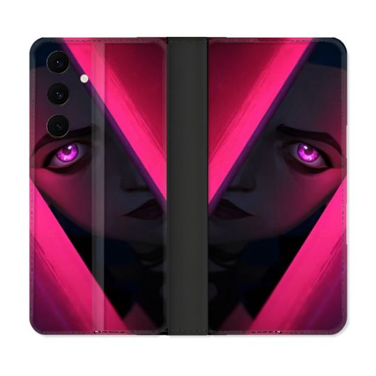 Housse Cuir Portefeuille Pour Samsung Galaxy S25 FE Arcane Jinx Rose