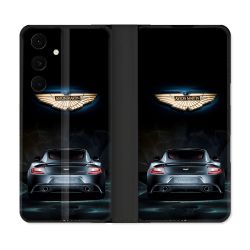 Housse Cuir Portefeuille Pour Samsung Galaxy S25 FE Aston Martin
