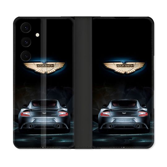 Housse Cuir Portefeuille Pour Samsung Galaxy S25 FE Aston Martin