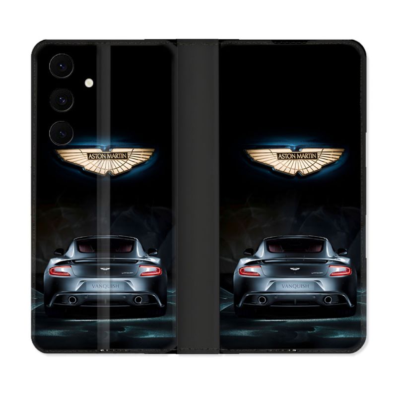 Housse Cuir Portefeuille Pour Samsung Galaxy S25 FE Aston Martin