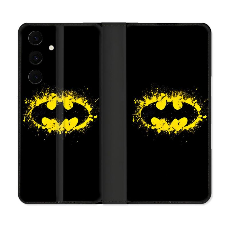 Housse Cuir Portefeuille Pour Samsung Galaxy S25 FE Batman Logo