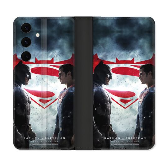 Housse Cuir Portefeuille Pour Samsung Galaxy S25 FE Batman VS Superman