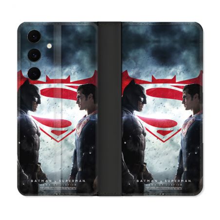 Housse Cuir Portefeuille Pour Samsung Galaxy S25 FE Batman VS Superman