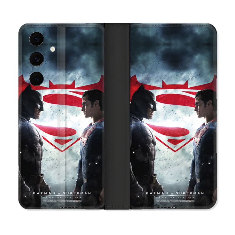 Housse Cuir Portefeuille Pour Samsung Galaxy S25 FE Batman VS Superman