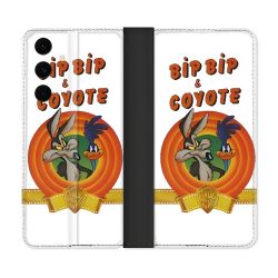 Housse Cuir Portefeuille Pour Samsung Galaxy S25 FE Bip Bip Coyote