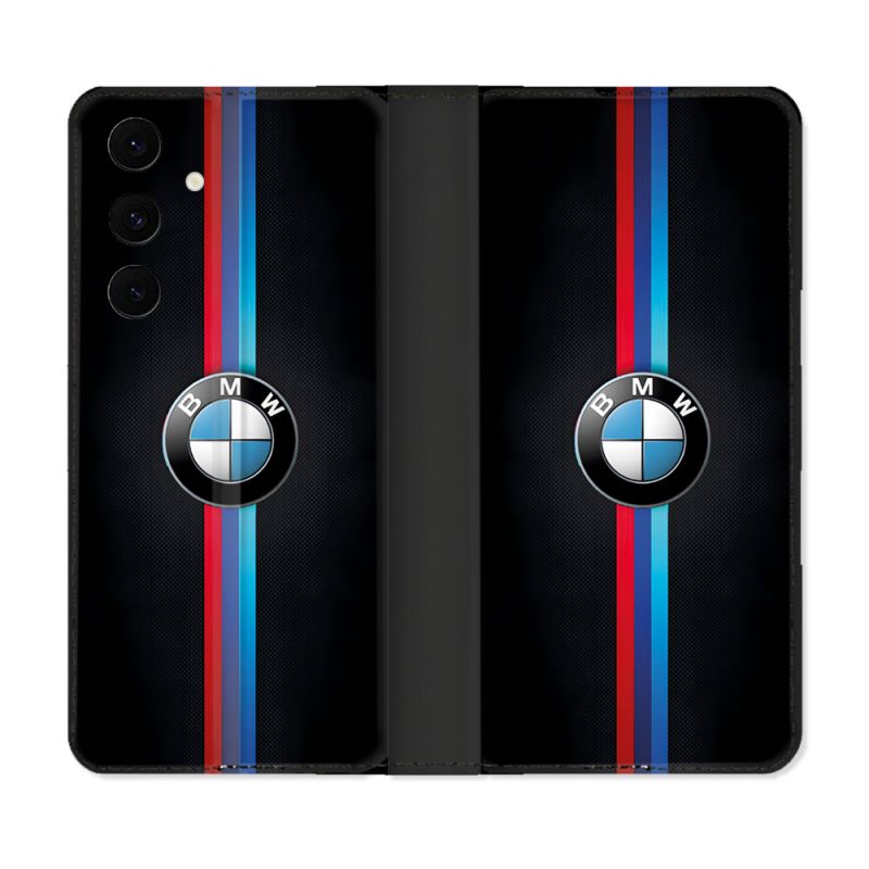 Housse Cuir Portefeuille Pour Samsung Galaxy S25 FE BMW Logo