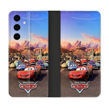 Housse Cuir Portefeuille Pour Samsung Galaxy S25 FE Cars Affiche