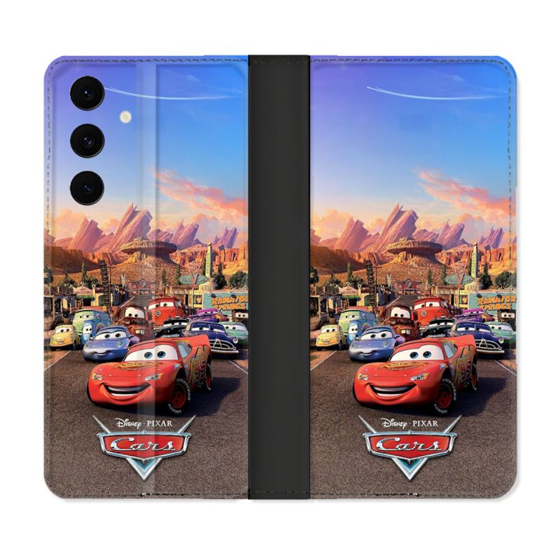 Housse Cuir Portefeuille Pour Samsung Galaxy S25 FE Cars Affiche