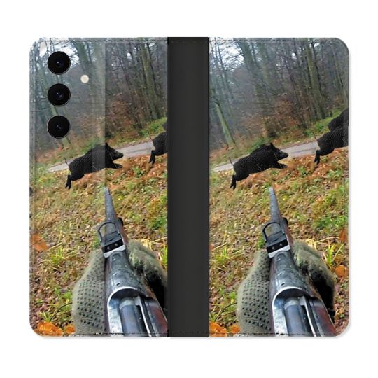 Housse Cuir Portefeuille Pour Samsung Galaxy S25 FE Chasse Vision Tir