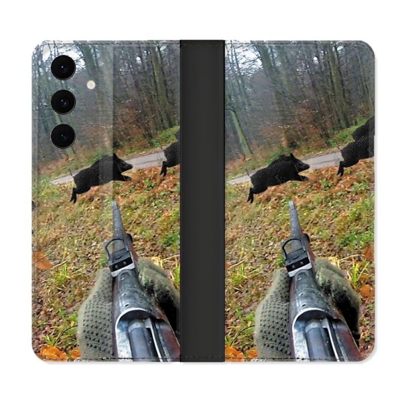 Housse Cuir Portefeuille Pour Samsung Galaxy S25 FE Chasse Vision Tir