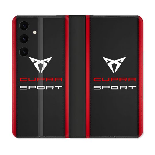 Housse Cuir Portefeuille Pour Samsung Galaxy S25 FE Cupra