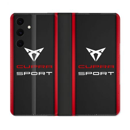 Housse Cuir Portefeuille Pour Samsung Galaxy S25 FE Cupra