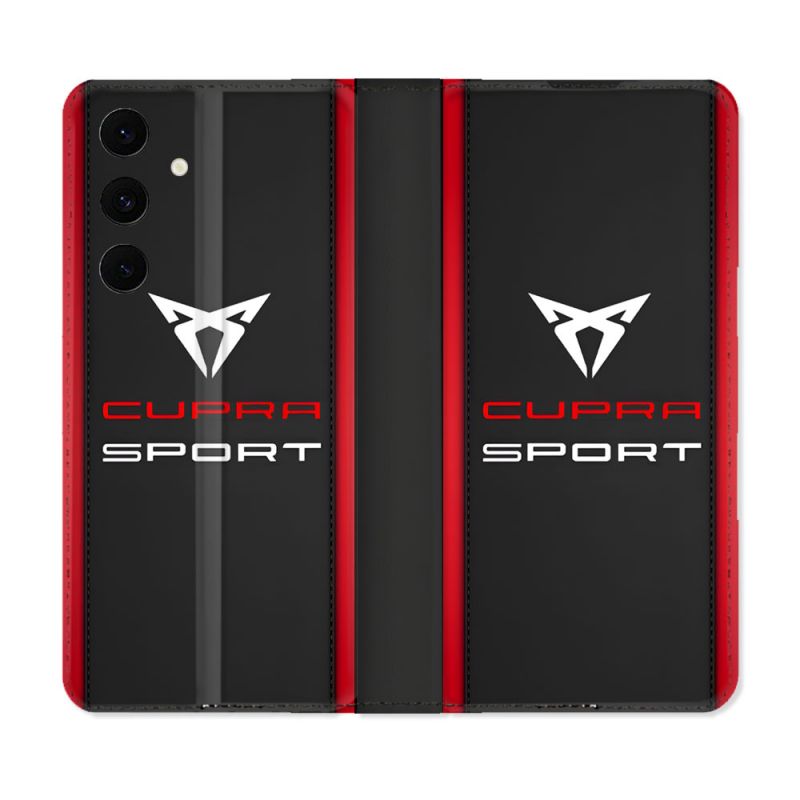 Housse Cuir Portefeuille Pour Samsung Galaxy S25 FE Cupra