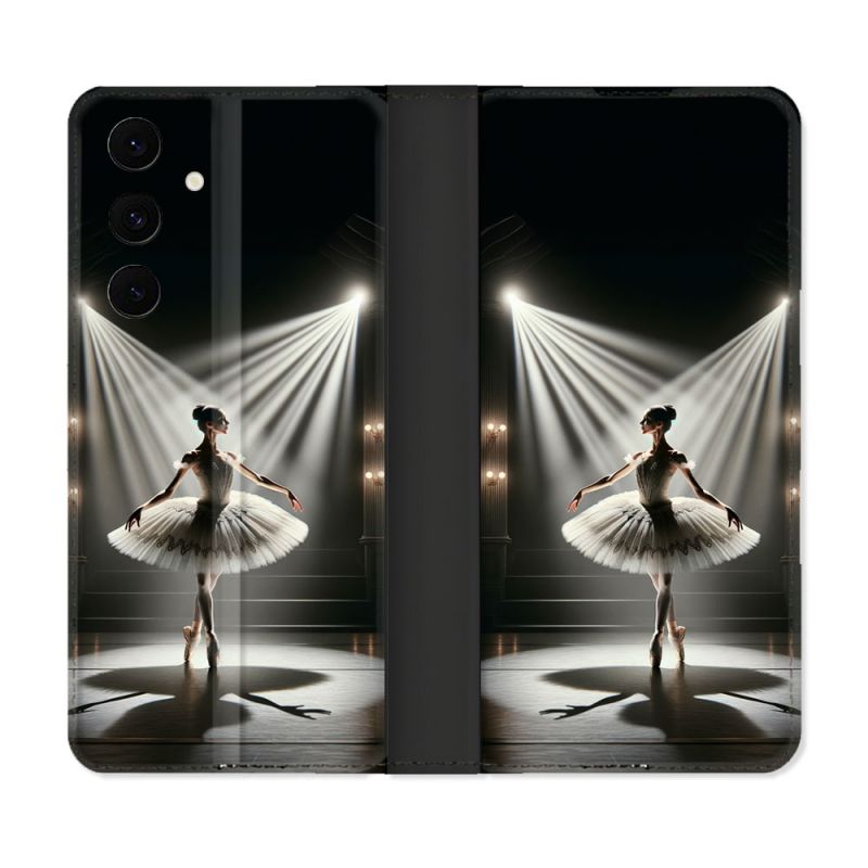 Housse Cuir Portefeuille Pour Samsung Galaxy S25 FE Danseuse Lumière