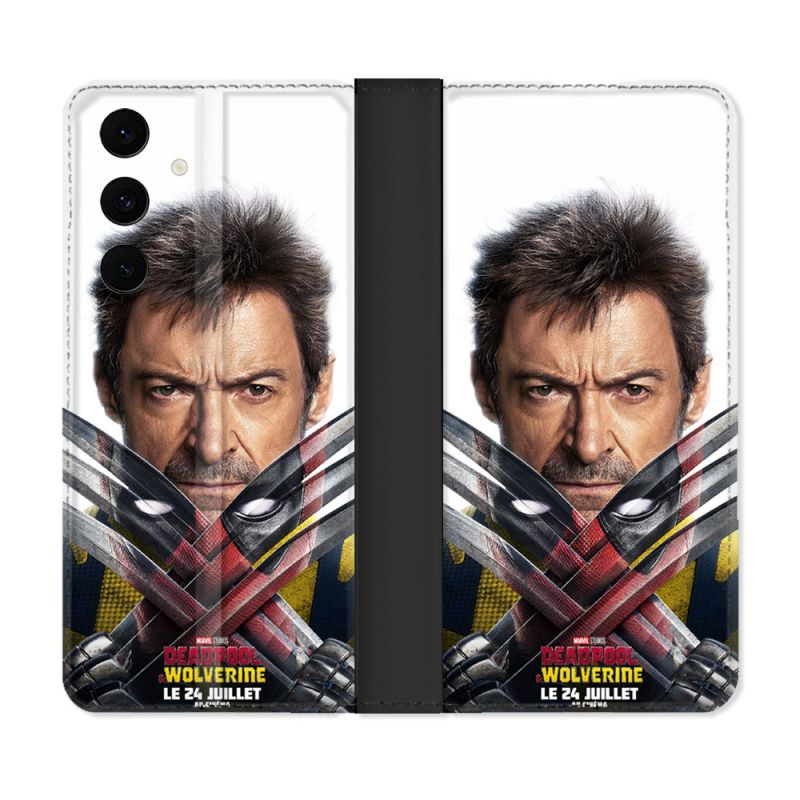 Housse Cuir Portefeuille Pour Samsung Galaxy S25 FE Deadpool Affiche