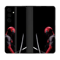 Housse Cuir Portefeuille Pour Samsung Galaxy S25 FE Deadpool Epee