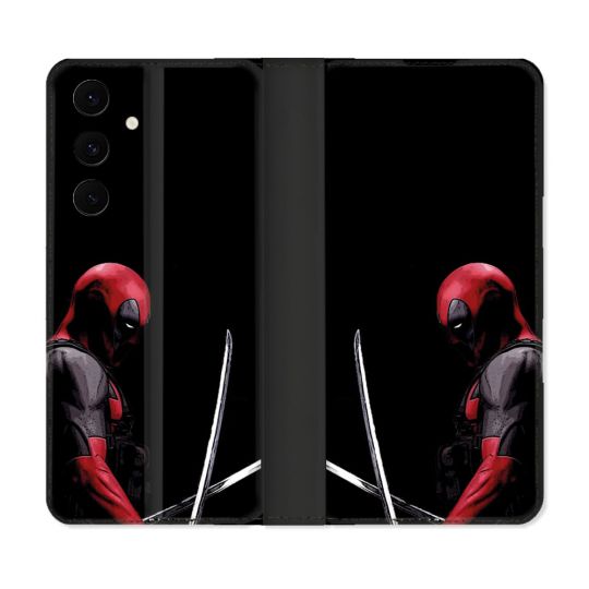 Housse Cuir Portefeuille Pour Samsung Galaxy S25 FE Deadpool Epee