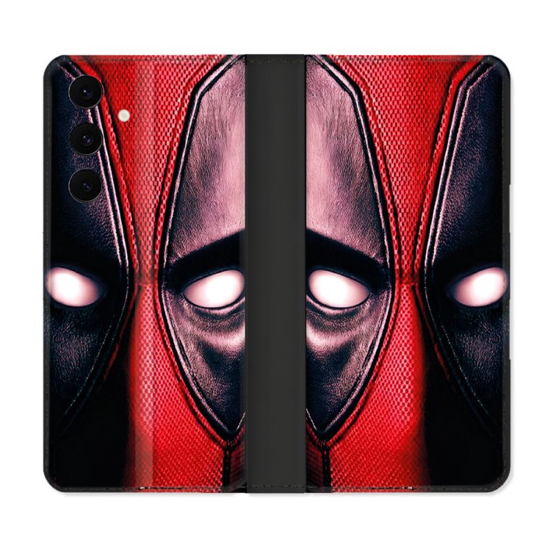 Housse Cuir Portefeuille Pour Samsung Galaxy S25 FE Deadpool Yeux