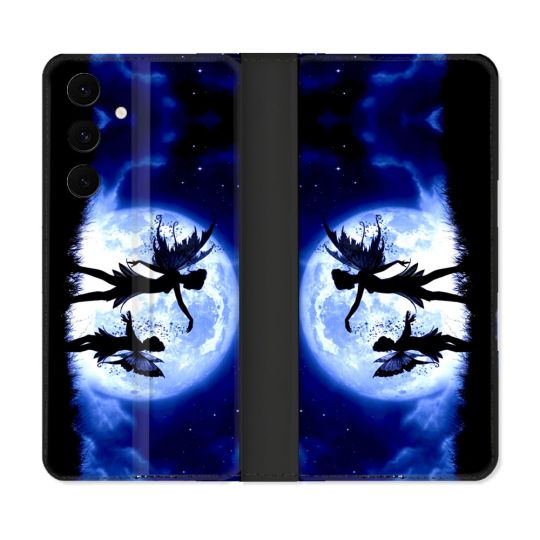 Housse Cuir Portefeuille Pour Samsung Galaxy S25 FE Fantastique Fee Lune