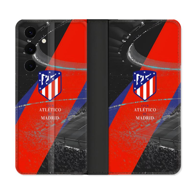 Housse Cuir Portefeuille Pour Samsung Galaxy S25 FE Foot Athletico Madrid