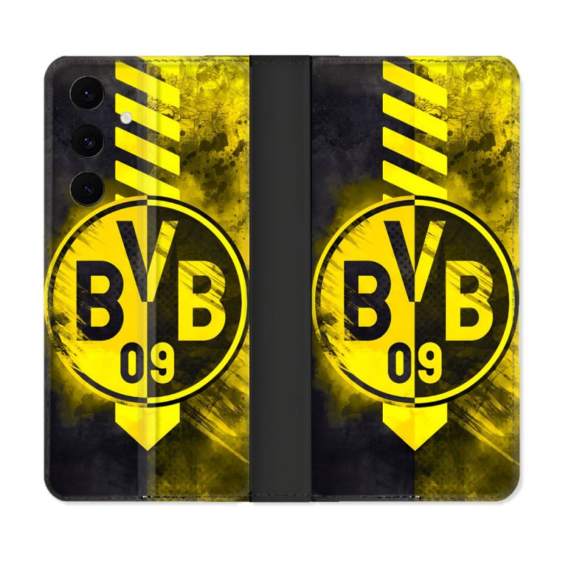Housse Cuir Portefeuille Pour Samsung Galaxy S25 FE Foot Dortmund