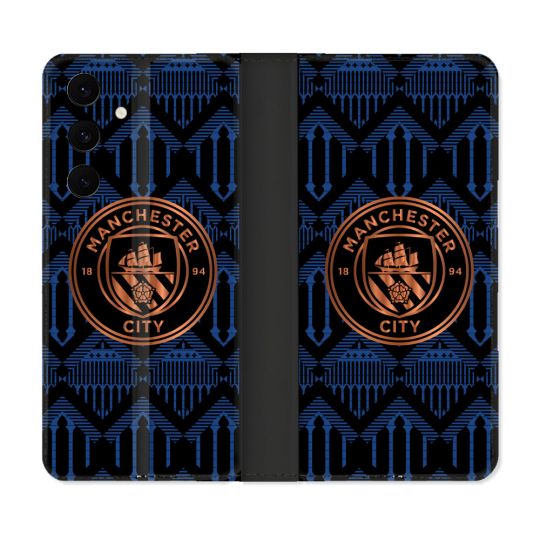 Housse Cuir Portefeuille Pour Samsung Galaxy S25 FE Foot Manchester City