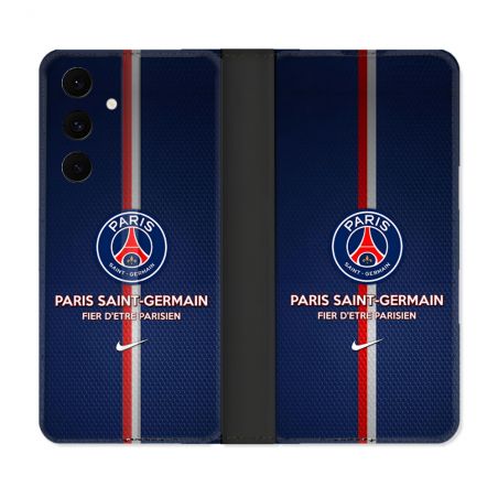 Housse Cuir Portefeuille Pour Samsung Galaxy S25 FE Foot PSG Fier