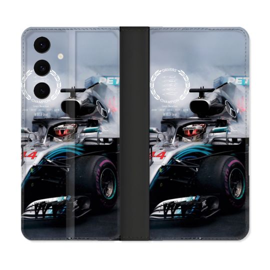 Housse Cuir Portefeuille Pour Samsung Galaxy S25 FE Formule 1 F1 Mercedes Petronas