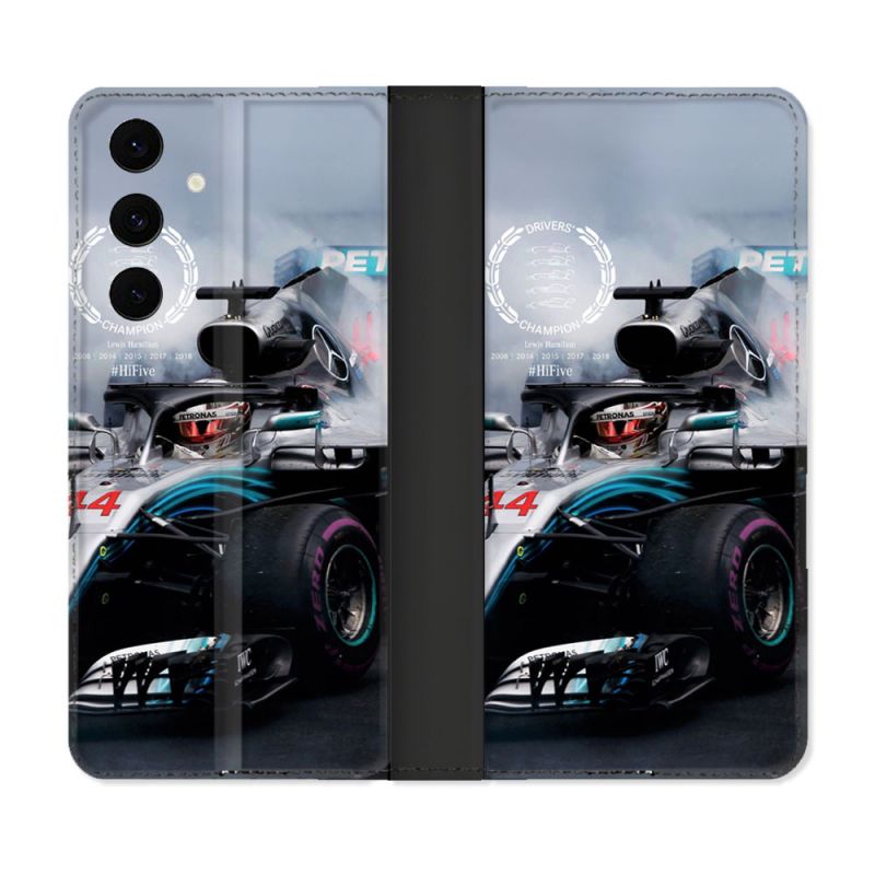 Housse Cuir Portefeuille Pour Samsung Galaxy S25 FE Formule 1 F1 Mercedes Petronas