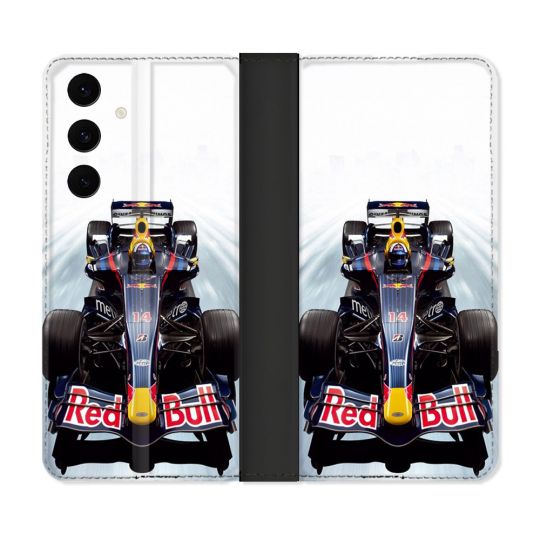 Housse Cuir Portefeuille Pour Samsung Galaxy S25 FE Formule 1 F1 Red Bull