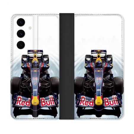 Housse Cuir Portefeuille Pour Samsung Galaxy S25 FE Formule 1 F1 Red Bull