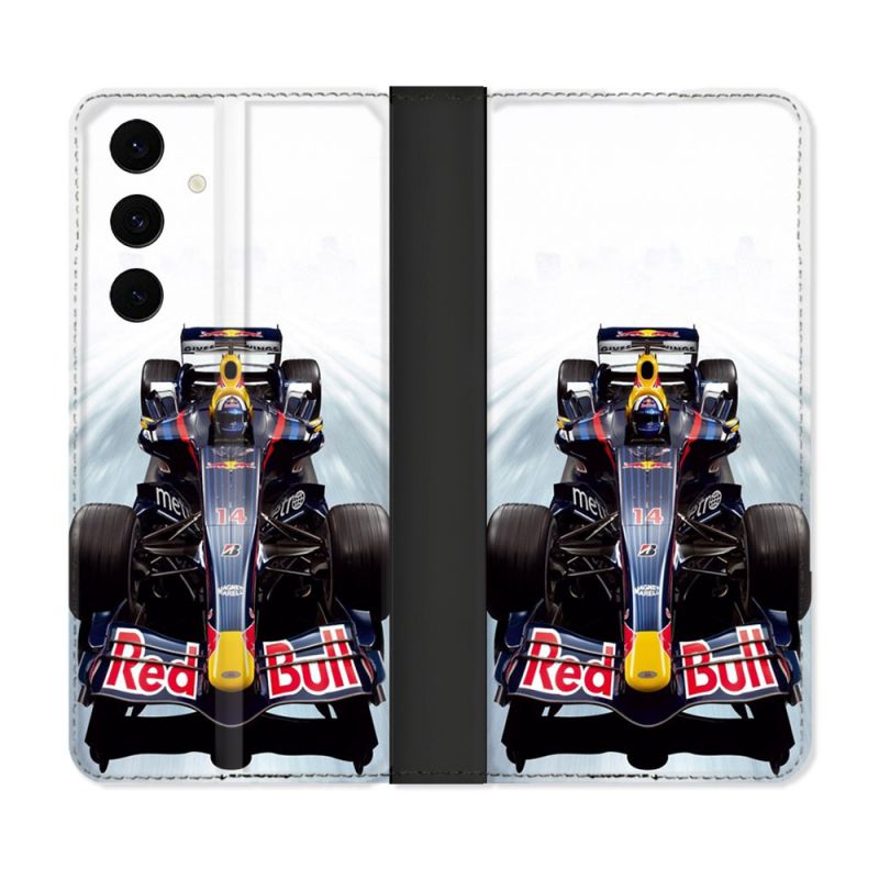 Housse Cuir Portefeuille Pour Samsung Galaxy S25 FE Formule 1 F1 Red Bull