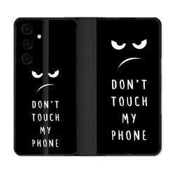 Housse Cuir Portefeuille Pour Samsung Galaxy S25 FE Humour Don't Touch