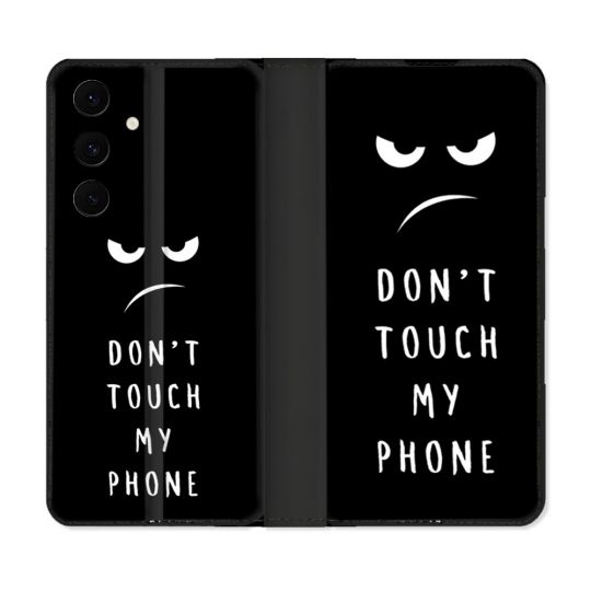 Housse Cuir Portefeuille Pour Samsung Galaxy S25 FE Humour Don't Touch