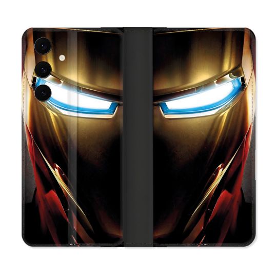 Housse Cuir Portefeuille Pour Samsung Galaxy S25 FE Iron Man Casque