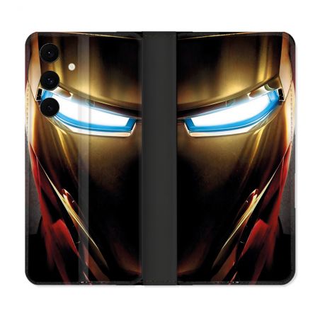 Housse Cuir Portefeuille Pour Samsung Galaxy S25 FE Iron Man Casque