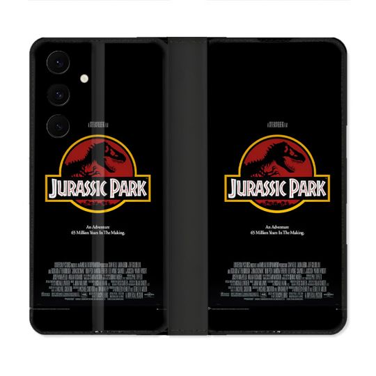 Housse Cuir Portefeuille Pour Samsung Galaxy S25 FE Jurassic Park Affiche