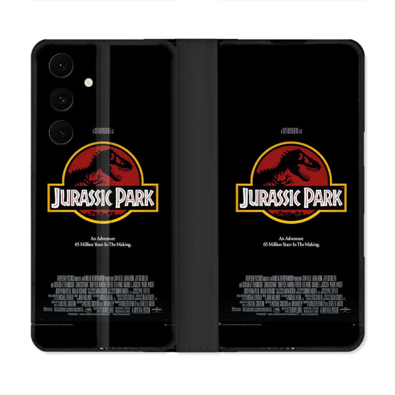 Housse Cuir Portefeuille Pour Samsung Galaxy S25 FE Jurassic Park Affiche