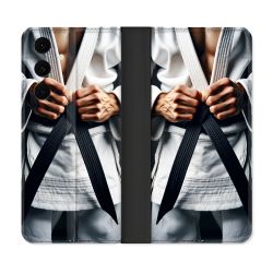 Housse Cuir Portefeuille Pour Samsung Galaxy S25 FE Kimono Ceinture