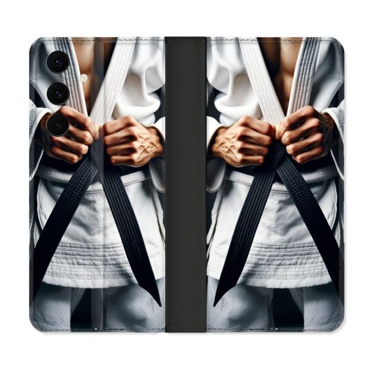 Housse Cuir Portefeuille Pour Samsung Galaxy S25 FE Kimono Ceinture