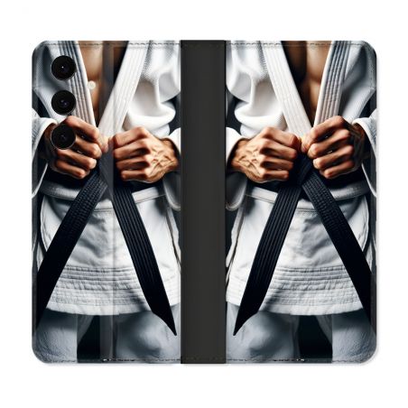 Housse Cuir Portefeuille Pour Samsung Galaxy S25 FE Kimono Ceinture