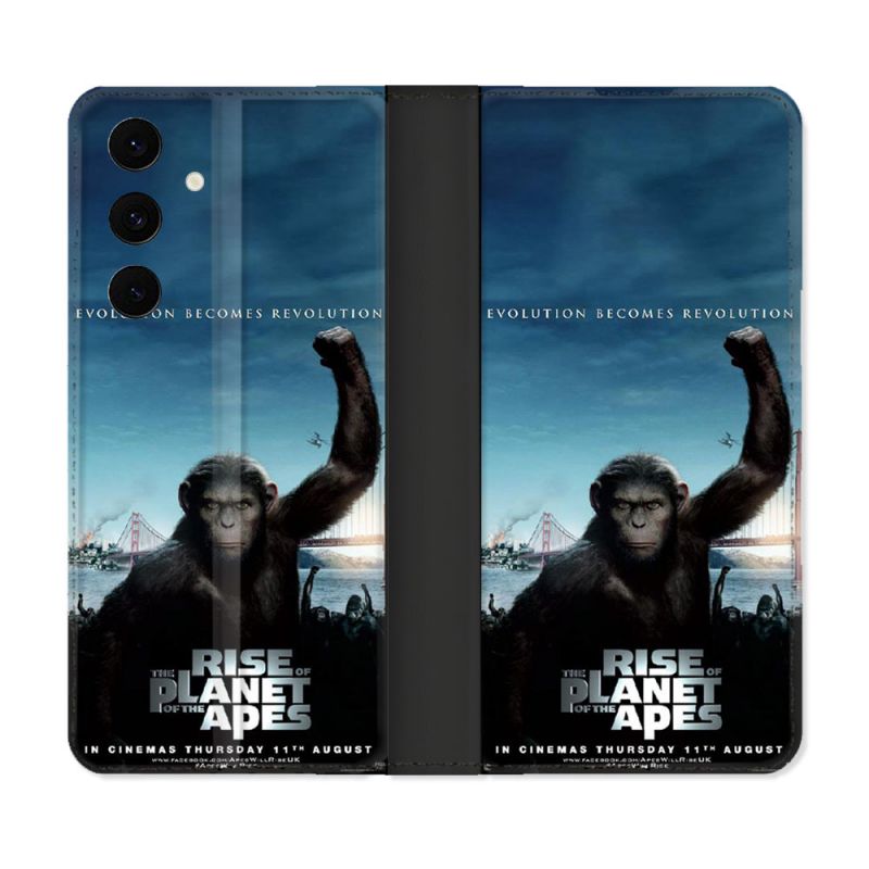 Housse Cuir Portefeuille Pour Samsung Galaxy S25 FE La Planete Des Singes