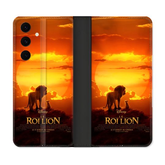 Housse Cuir Portefeuille Pour Samsung Galaxy S25 FE Le Roi Lion Affiche