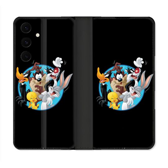 Housse Cuir Portefeuille Pour Samsung Galaxy S25 FE Looney Tunes