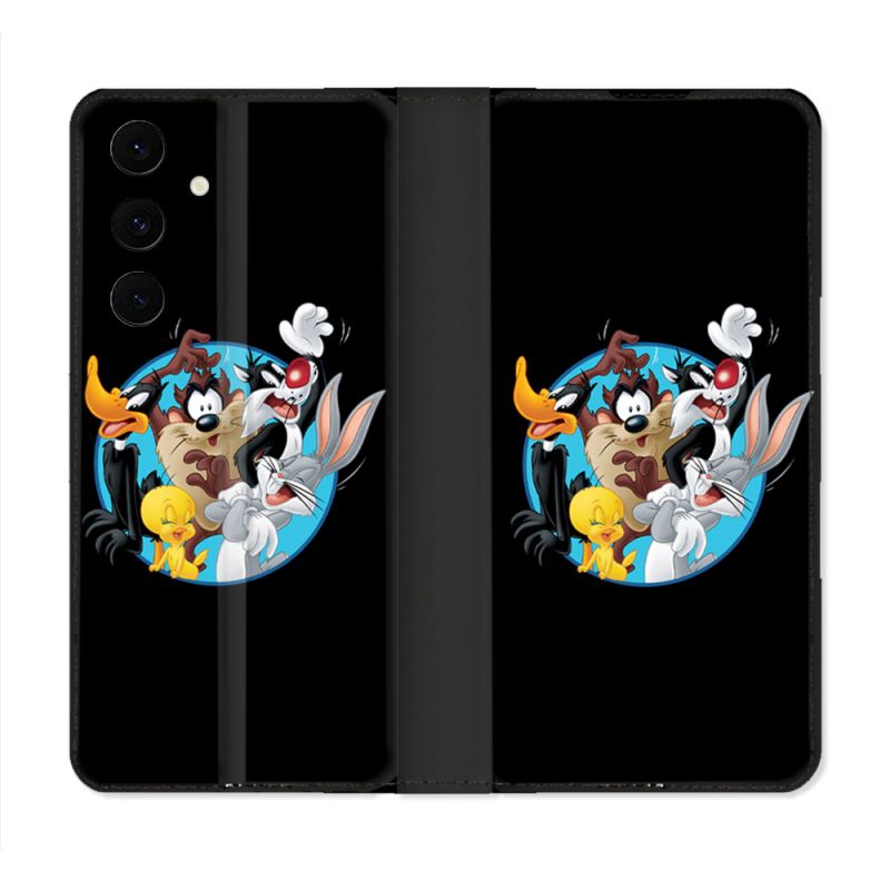Housse Cuir Portefeuille Pour Samsung Galaxy S25 FE Looney Tunes