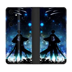 Housse Cuir Portefeuille Pour Samsung Galaxy S25 FE Manga Attaque Titans Levi