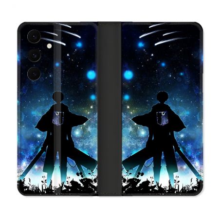 Housse Cuir Portefeuille Pour Samsung Galaxy S25 FE Manga Attaque Titans Levi